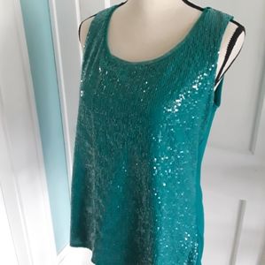 Coldwater Creek Sequin Tunic Tank Top